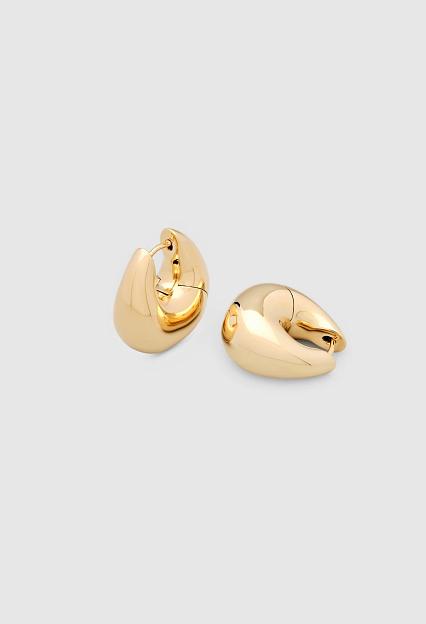 Tom Wood Bao Hoops Medium Gold