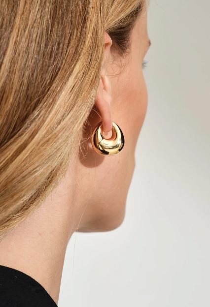 Tom Wood Bao Hoops Medium Gold