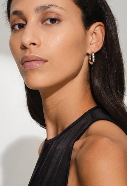 Tom Wood Chunky Hoops Medium Silver