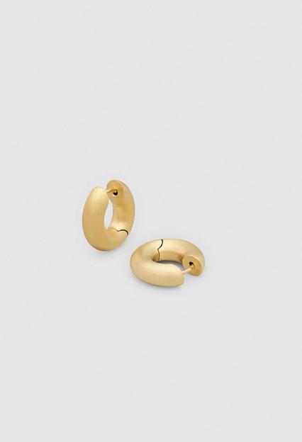 Chunky Hoops Satin Small Gold