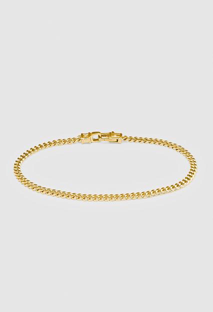Tom Wood Curb Bracelet M Gold 6,5 Inch