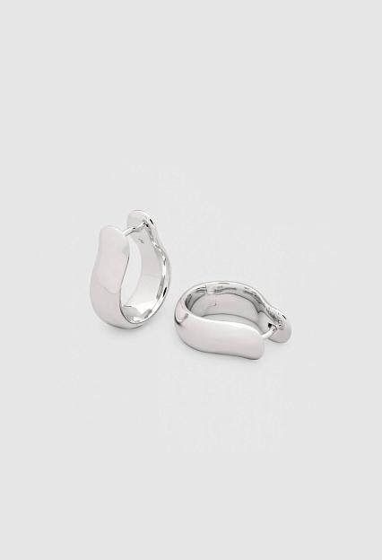 Tom Wood Oyster Hoops Medium Silver