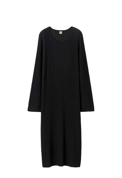 Toteme Cable Knit Dress Black