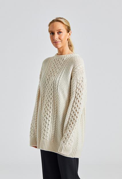 Toteme Chunky Cable Knit Cream