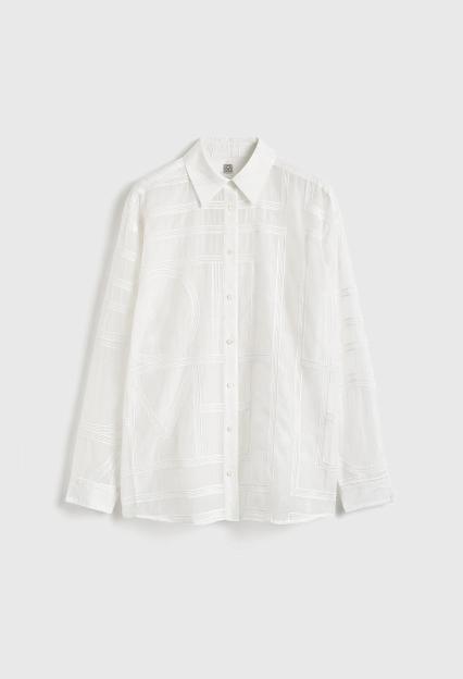 Toteme Classic Crochet Shirt White