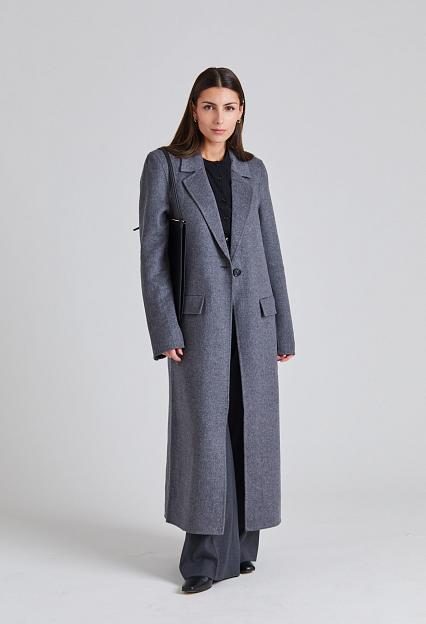 Toteme Classic Doublé Coat Mid Grey Melange