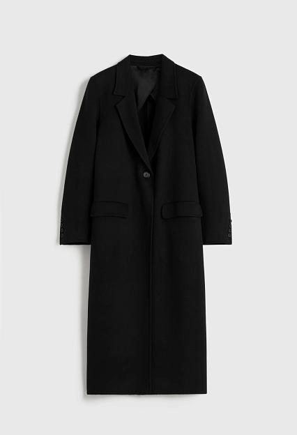 Toteme Classic Doublé Coat Black