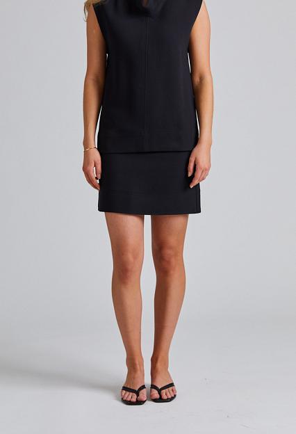Toteme Crepe Mini Skirt Black 