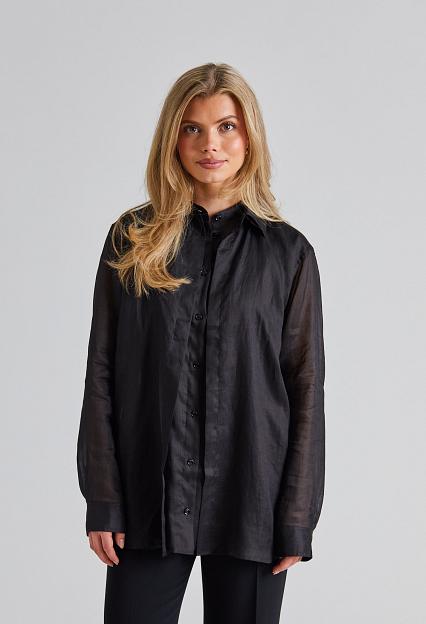 Toteme Double Collar Shirt Black