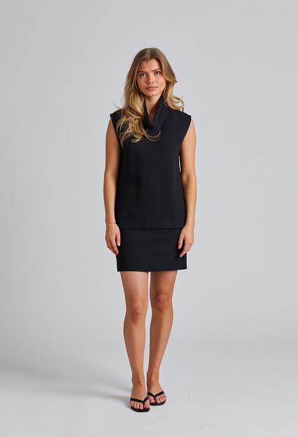Toteme High Neck Top Black 