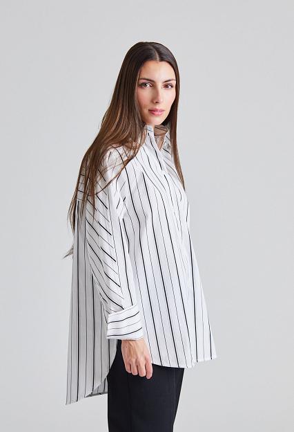 Toteme Kimono-sleeve Striped Shirt White/Black 