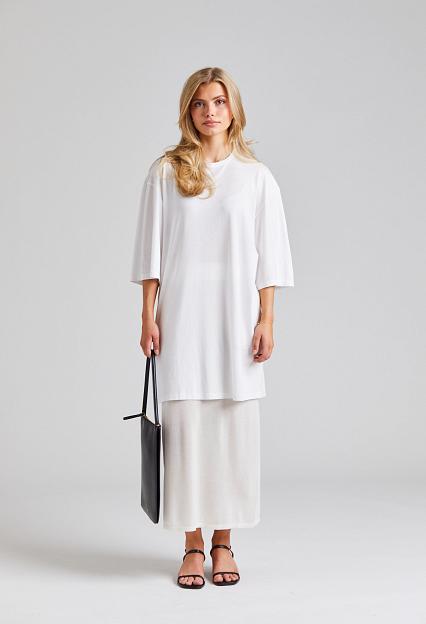Toteme Long Knit Skirt White