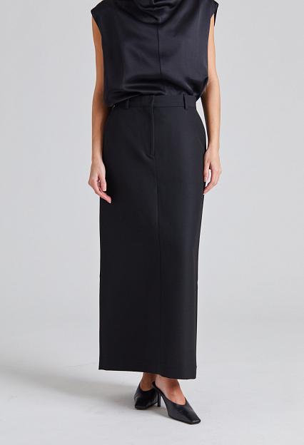 Toteme Low-Waist Straight Skirt Black 