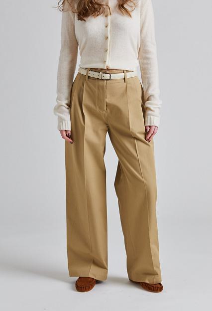 Toteme Relaxed Chino Trousers Desert 
