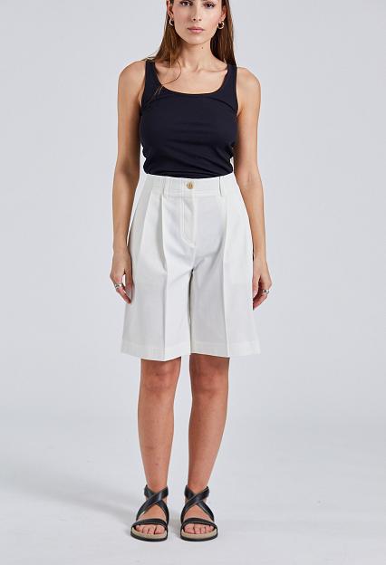Toteme Relaxed Twill Shorts White