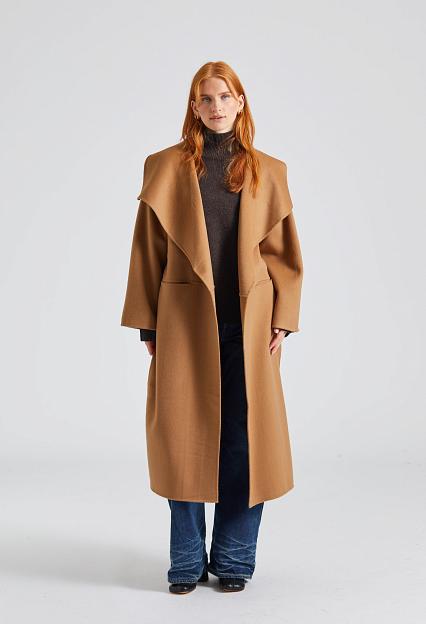 Toteme Signature Wool Cashmere Coat Camel