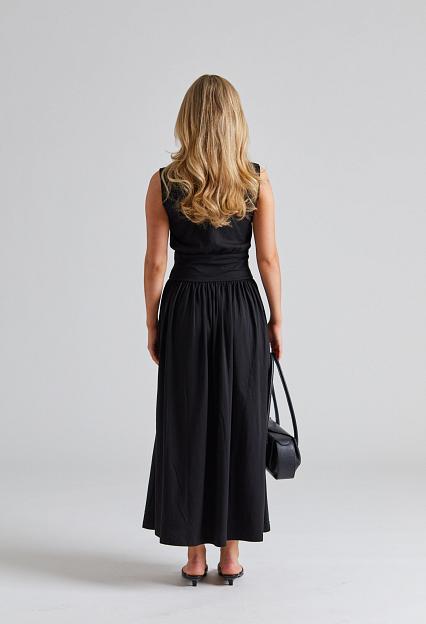 Toteme Sleeveless Cotton Tee Dress Black