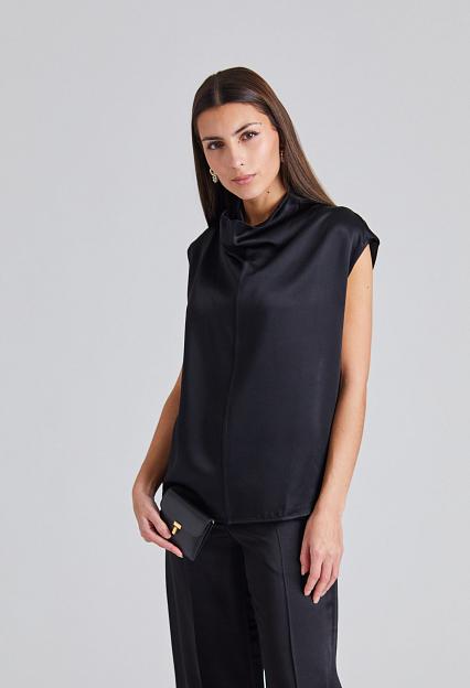 Toteme Sleeveless Funnel-neck top Black 