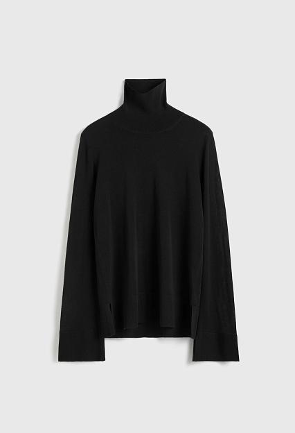 Toteme Slit Sleeve Turtleneck Black