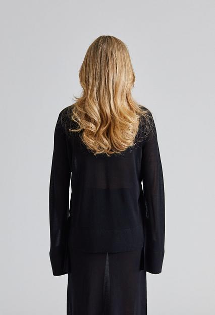 Toteme Slit Sleeve Turtleneck Black
