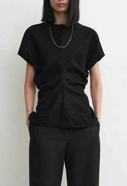 Toteme Slouch Waist Top Black