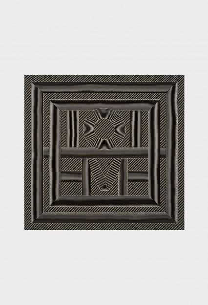 Toteme Striped Monogram Silk Scarf Black 