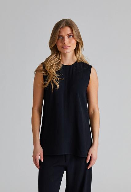 Toteme Woven Stripe Top Black 