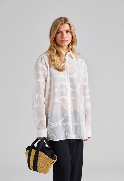 Toteme Classic Crochet Shirt White
