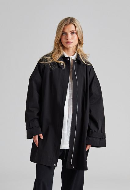 Toteme Oversized Trench Jacket Black