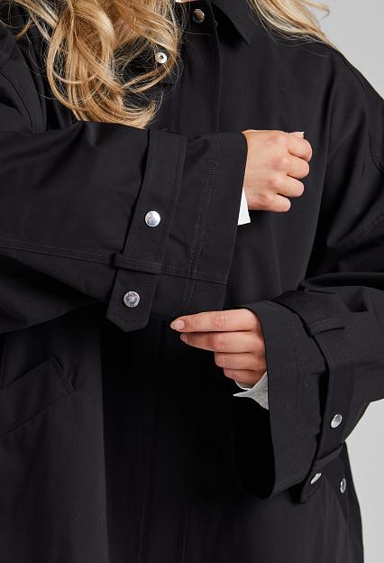 Toteme Oversized Trench Jacket Black