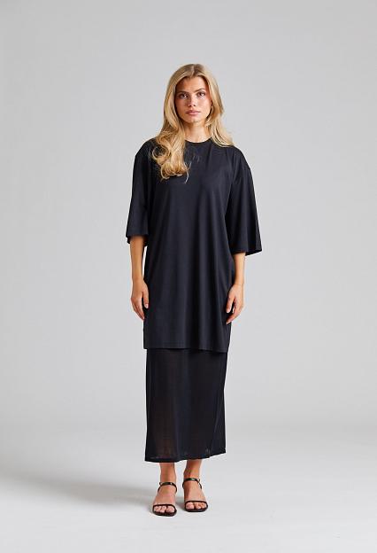 Toteme Relaxed Tee Dress Black