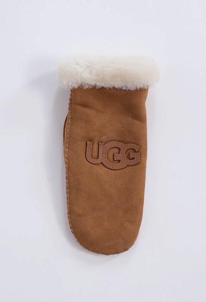 UGG Logo Mitten Chestnut