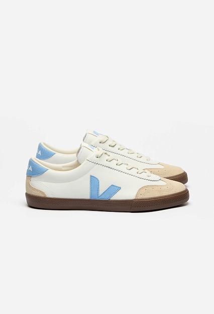 Veja Volley Leather White Aqua Bark