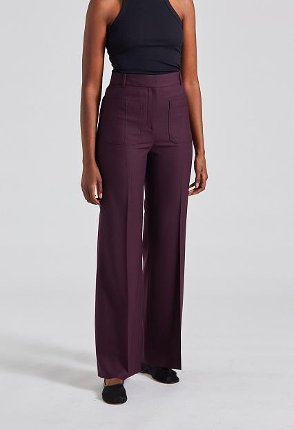 Victoria Beckham Alina Trouser Deep Mahogany