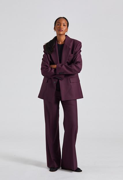 Victoria Beckham Alina Trouser Deep Mahogany