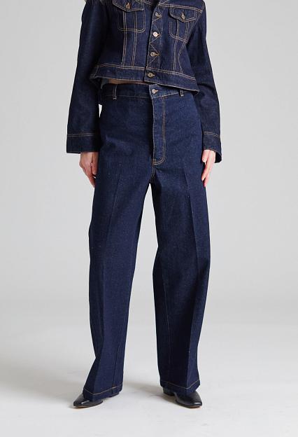 Victoria Beckham Cargo Jean Dark Indigo Rinse 