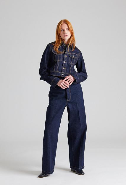 Victoria Beckham Cargo Jean Dark Indigo Rinse 