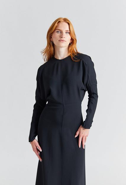 Victoria Beckham Dolman Midi Dress Black 