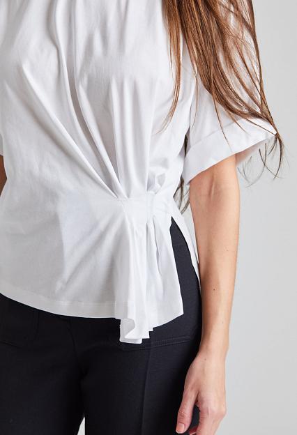 Victoria Beckham Gather Detail Tee White 