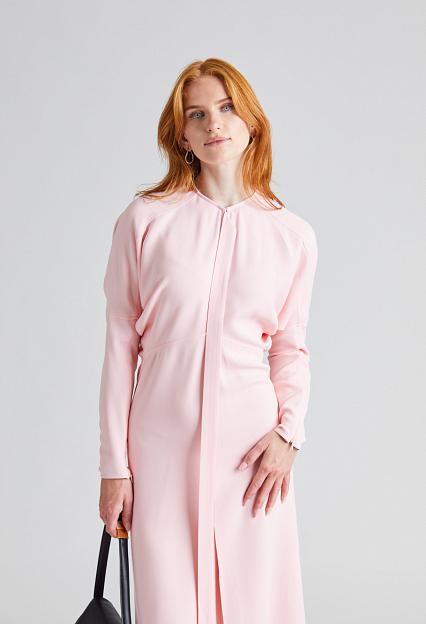 Victoria Beckham Keyhole Dolman Midi Dress Candyfloss 