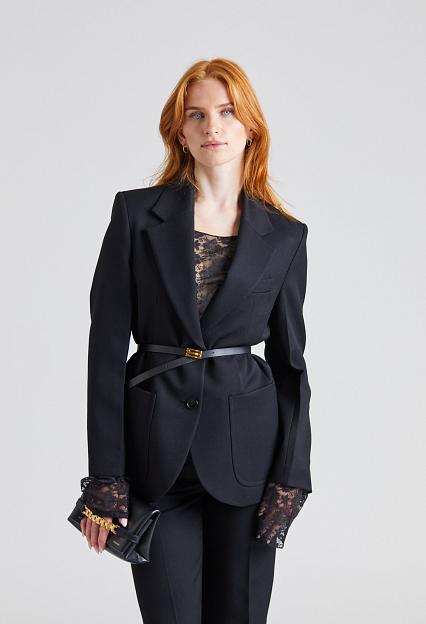 Victoria Beckham Patch Pocket Jacket Black