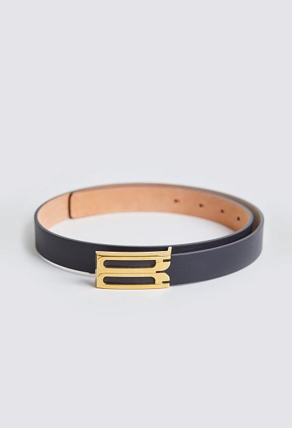 Victoria Beckham Regular Frame Belt Black Smooth Leather