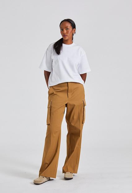 Victoria Beckham Relaxed Cargo Trouser Tobacco