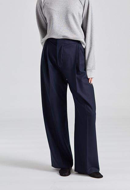 Victoria Beckham Wide Leg Trouser Midnight