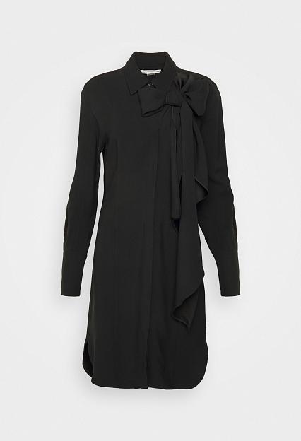 Victoria Beckham Wrap Over Shirt Dress Black 