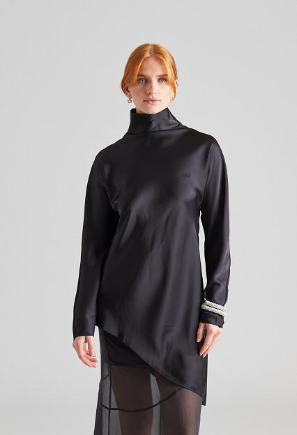 Viktoria Chan Kalisa Asymmetric Blouse Black