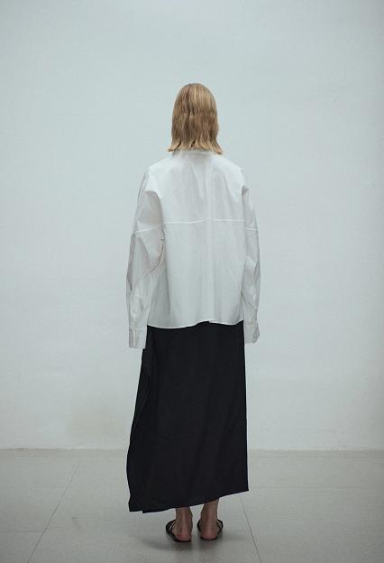 Viktoria Chan Kaz Wide Shirt White