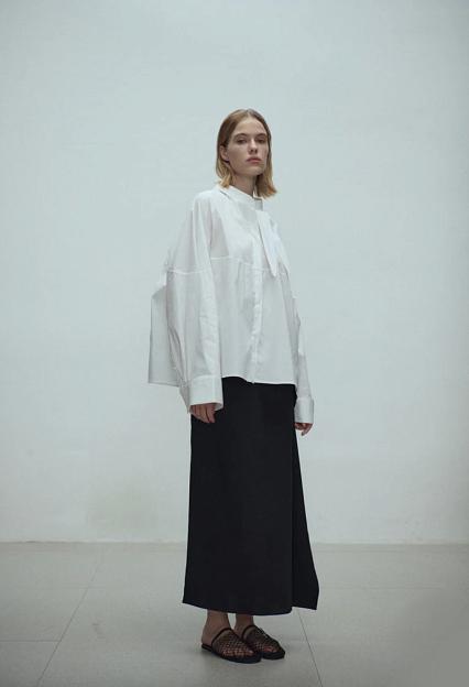 Viktoria Chan Kaz Wide Shirt White