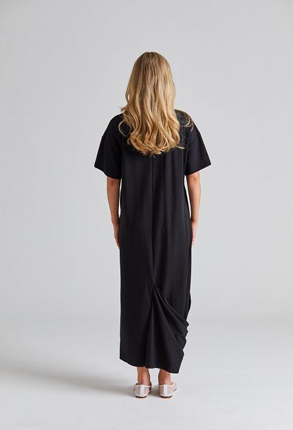 Viktoria Chan Shanti Draped Jersey Dress Black