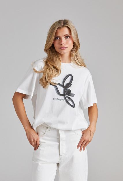Viktoria Chan Tully Bird T-Shirt White